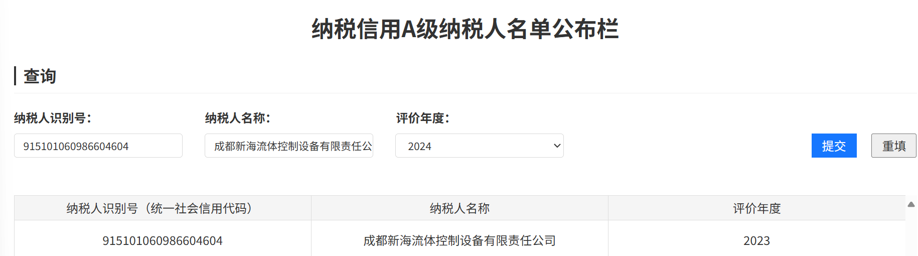 纳税信用A级截图